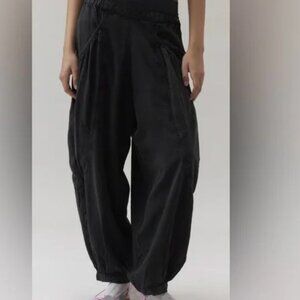 Urban Outfitters Baggy Harem Balloon Pants Washed Black Wide Leg Grunge Hammer